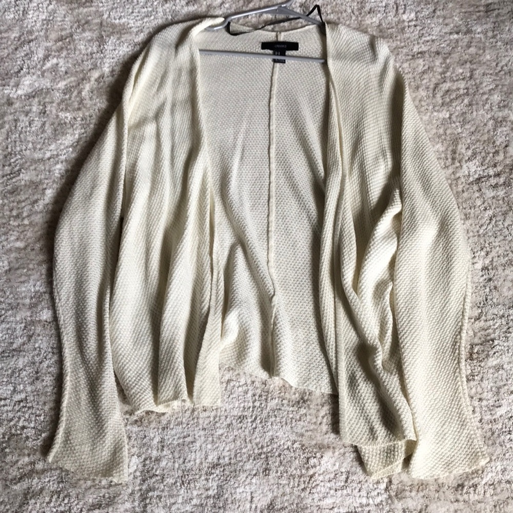 cream cardigan